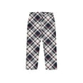 thumbnail image 6 of GigrtiJin Mens Trendy Capris Pants Plaid Printed Elastic Waisted Drawstring Wide Leg Pants Loose Casual Pants, 6 of 7