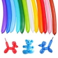 thumbnail image 1 of Globos de 100 piezas, globos largos de animales, kit de globos de forma retorcida, suministros para producción animal, decoraciones de fiesta de carnaval para niños BRILLAR Rojo Verde, 1 of 5