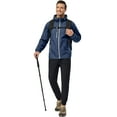 thumbnail image 6 of Little Donkey Andy Men’s Lightweight Windbreaker Jacket Breathable Windproof Hooded Wind Coat Hiking Running Golf Outdoor Travel Dark Blue M, 6 of 7