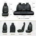 thumbnail image 6 of Coverado Car Seat Cover Full Set, Front and Back Premium Leather Seat Protectors, Modern Cushion Universal Fit for Most Cars, Black, 6 of 9