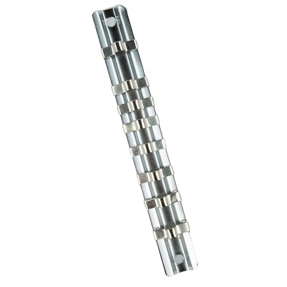 Socket Rack Holder 1/4 3/8 1/2Inch with 8 Clips On Rail Tool Organizer Storage 45295