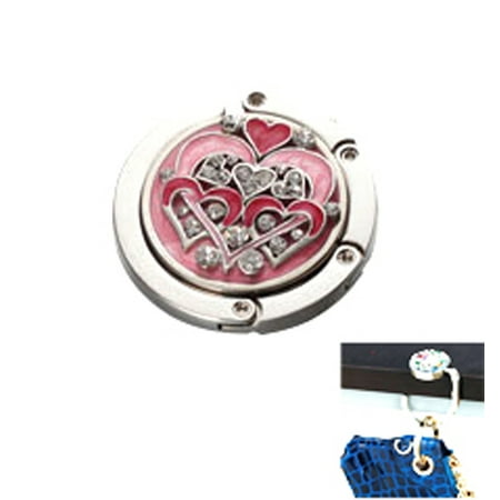 Bag Hook - Foldable Handbag Hook - Folding Handbag Purse Hanger Hook (Heart TriForce)