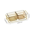 thumbnail image 3 of Clear Acrylic Divided Serving Tray - 2-Compartment Snack Platter for Parties, Fruit, Nuts & Appetizers with Iron Stand, 3 of 7