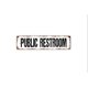 thumbnail image 1 of (Metal de aluminio) Letrero de baño público Letrero de calle de metal rústico para baño o placa con nombre para puerta Tamaño: 4 x 16 pulgadas, 1 of 4