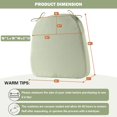 thumbnail image 3 of Chair Cushions for Dining Chairs with Ties, Indoor/Outdoor Kitchen Chair Pad with Non-Slip Backing, Dining Seat Cushion with Machine Washable Removable Cover, 16"x16"x2", Set of 2, Sage Green, 3 of 8