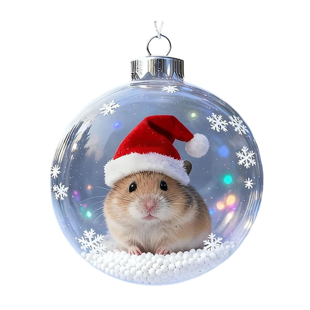 Adorno navideño de rana, colgante acrílico plano en 2D, decoración para árboles con motivos de la fauna silvestre, decoración festiva para habitaciones, regalos significativos para niños
