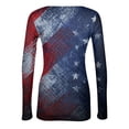 thumbnail image 4 of Sewkxo Shirt Woman Lightweight 250th Anniversary American Patriotic 4th Of July Crew Neck Pullover Tops Spring Summer Baggy Casual Long Sleeve Shirts,Wine S, 4 of 6