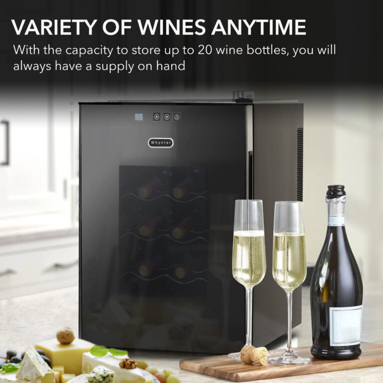 Whynter 20-Bottle Thermoelectric Wine Cooler, Black