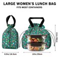 thumbnail image 5 of Pioneer Flower Floral Print Pattern Drawstring Lunch Bag Women - Drawstring Lunch Bag Insulated for Work Office - Stain-Resistant Large Lunchbags for Women with Multi-Pockets, 5 of 6