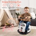 thumbnail image 3 of TOKTOO 12V Ride on Toy for Kids Aged 4-8 w/ Storage Space, Colorful Lights, Creative Stickers, MP3, Electric Ride on Scooter-Cow White, 3 of 13