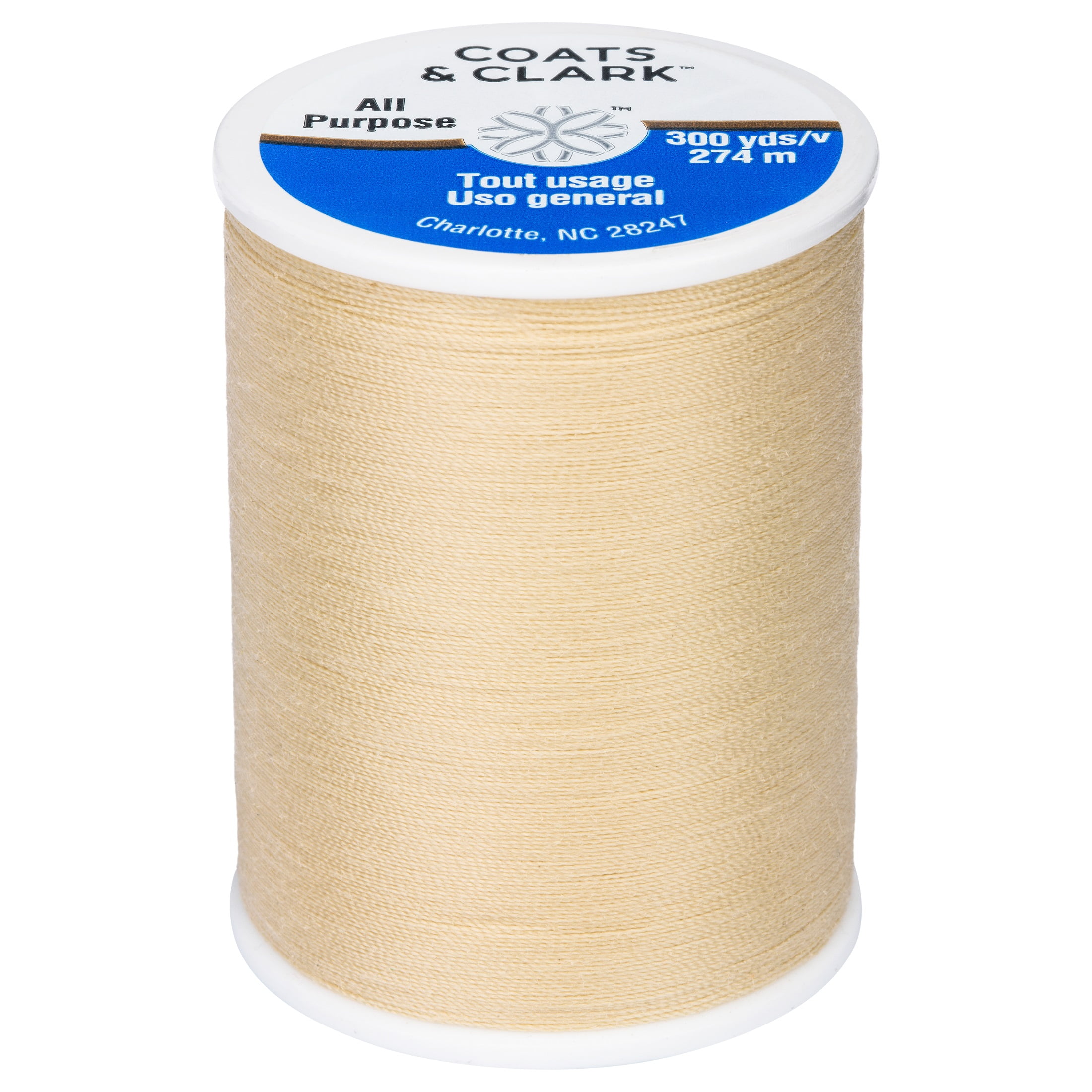 (3 pack) Coats & Clark All Purpose Pongee Polyester Thread, 300 Yards