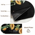 thumbnail image 6 of 2x3 Ft Entryway Area Rug, Black Sunflowers Bees Kitchen Rug Runner Washable Floor Mat, Farmhouse Honey Floral Rings Non Slip Indoor Door Mat Throw Carpet for Bathroom Living Room Bedroom, 6 of 8