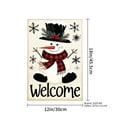 thumbnail image 4 of JOOCAR Snowman Welcome Garden Flag for Winter Christmas Home Outdoor Garden Yard Door Decor 12x18 inch, 4 of 5