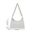 thumbnail image 2 of Bolsa Para Las Axilas Bolso de hombro para mujer Cadena Patrón de cocodrilo Bolso para axilas Bolso femenino (Blanco) Likrtyny Para Estrenar, 2 of 2