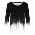 thumbnail image 5 of cocolona Womens Plus Size Tops Crew Neck 3/4 Sleeve T-shirts Fashion Casual Loose Color Block Blouses Pullover Tops, 5 of 5