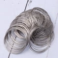 thumbnail image 2 of 1 Rollo 300 Círculos 55mm Alambre de Acero Plateado Alambre Esmerilado Pulsera Anillo Regalo de Alambre Material de DIY para la joyería que hace a mujeres niñas, 2 of 5