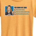 thumbnail image 3 of Parks and Recreation - You Know My Code - Women's Short Sleeve Graphic T-Shirt, 3 of 6
