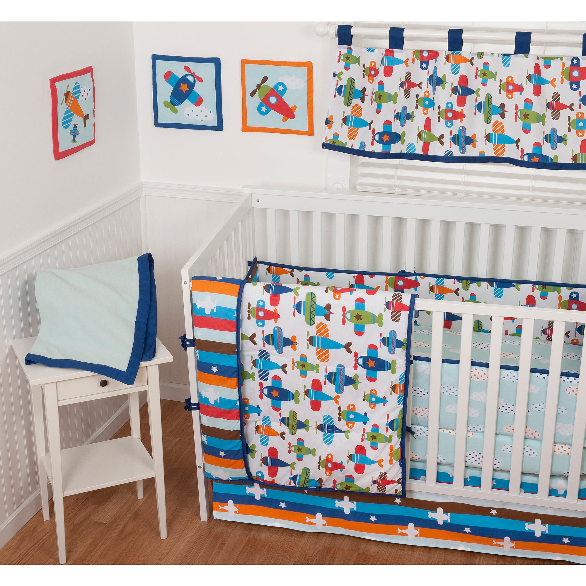 Sumersault Taking Flight 10pc Crib Beddi