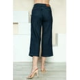 thumbnail image 2 of Women High Rise Cropped Wide Leg Jeans with Side Seam Braided Detail for a Modern Fashionable Look Soft Stretch Denim, 2 of 19