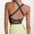 thumbnail image 5 of Bigersell Sports Bras for Women Summer Sleeveless Crop Tank Tops Built in Bra Backless Seamless Wireless Bra No Underwire Wire-Free Pullover Bra Padded Yoga Bras Black XL, 5 of 5