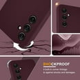 thumbnail image 3 of for Samsung Galaxy A54 5G Case and 2 Pack Tempered Glass Screen Protector, Slim Liquid Silicone Shockproof Protective Case - Wine Red, 3 of 16