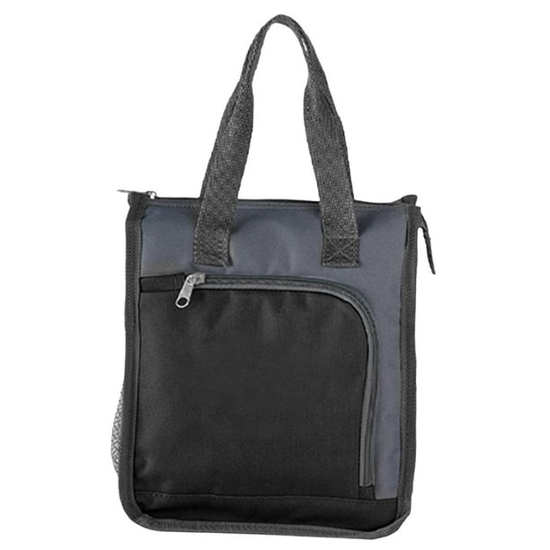 Bolsa de almuerzo térmica, lonchera, bolsa a prueba de fugas, organizador portátil, aislante térmico Negro