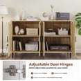 thumbnail image 3 of Buffet Storage Cabinet with Rattan Decorating Living Room Wood Kitchen Sideboard Accent Cabinet, 3 of 8