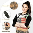 thumbnail image 2 of African Elephants and American Flag 5 Pcs Kitchen Set Heat Resistant Oven Mitts and Non-Slip Pot Holders with Adjustable Cooking Apron, 2 of 6