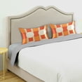 thumbnail image 3 of Yayeee Pillowcase Standard Size Set of 2 Satin Wrinkle Resistant Pillow Case, Beige Geometric Circles, 3 of 8