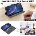 thumbnail image 4 of Wallet Case for Google Pixel 9 pro XL RFID Blocking Flip Cover with Card Slots & Kickstand Black, 4 of 7