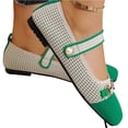 thumbnail image 2 of Willtoo Women's Knitted Cap Toe Mary Jane Shoes,Comfortable Square Toe Arch Support Walking Shoes Soft Sole Strappy Mesh Office Work Dress Shoes Elegant Ballets Flats, 2 of 5