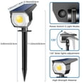 thumbnail image 7 of HOVMAP Solar Lights Outdoor COB LED Solar Spot Lights 1500mAh Battery 3 Modes IP65 Waterproof ABS 2 Pack for Garden Yard Pathway, 2Pc Warm light, 7 of 7