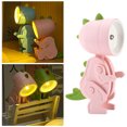 thumbnail image 3 of Frogued LED Night Light Foldable Multi-purpose Battery Powered Soft Lighting Energy-saving Decorative DIY Cute Cartoon Dinosaur Desk Lamp Ornament for Home (Atrovirens), 3 of 13