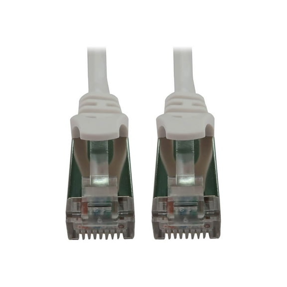 Eaton Tripp Lite Series Cat6a 10G Snagless Shielded Slim STP Ethernet Cable [RJ45 M/M], PoE, White, 10 ft. [3.1 m] (n262-s10-wh)