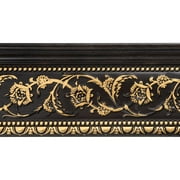 AFD Gold Floral on Wood Tone Crown Moulding 94 Inch