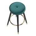 thumbnail image 6 of Cavalier Glam Counter Stool In Black Wood And Green Velvet With Gold Accent - Set Of 2, 6 of 7