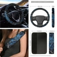 thumbnail image 3 of Jeiento Camo Hunting Front Car Seat Cover Full Set 12 PCS, with Steering Wheel Seat Belt Cover Armrest Mat Trash Bag Air Vent Bag Rear View Mirror Cover Coasters Blue Key Chain Car Decor, 3 of 9