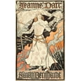 thumbnail image 2 of Grasset, Grasset 10x14 Black Ornate Wood Framed with Double Matting Museum Art Print Titled - Jeanne dArc-Sarah Bernhardt, 2 of 4