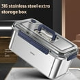 thumbnail image 4 of Graflsoa Premium 316L Stainless Steel Airtight Food Storage Container with Date Tracker, Leakproof Design, Hidden Handle, and Stackable Feature for Kitchen, Fridge, and Outdoor Use - 5.6L Capacity, 4 of 6