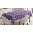 thumbnail image 1 of Floral Tablecloth, Digital Graphics of Blossoming Colorful Flower Spring Calling, Rectangle Satin Table Cover Accent for Dining Room and Kitchen, 60" X 90", Quartz and Multicolor, by Ambesonne, 1 of 2