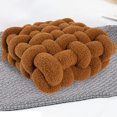 thumbnail image 1 of Cojín de ventana simple, alfombrilla cómoda y creativa, adorno tejido a mano, almohada de felpa para espalda de sofá para Bar, sala de estar, adorno Marron oscuro Soledad Cojines de asiento, 1 of 10