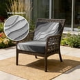 thumbnail image 2 of Outdoor Patio Cushion Covers 4 Pack Grey Modern Geometric Patio Chair Cushion Covers with Ties and Zipper Gray Abstract Beach Waterproof Outdoor Seat Cushion Covers for Patio Furniture 20"x18", 2 of 9
