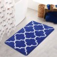 thumbnail image 3 of Bewildely Felpudo de entrada, alfombra de suelo de diseño contratado multicolor, alfombra de cocina antideslizante absorbente de agua, decoración de Decoración del hogar Azul oscuro Bewildely HA067634-01, 3 of 6