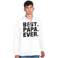 thumbnail image 4 of Best Papa Ever World's Coolest Dad Zip Hoodie Sweatshirt Men Brisco Brands M, 4 of 6