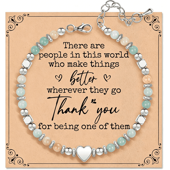 DESIGNICE Inspirational Gifts Bracelets for Women: Healing Natural Stone Beaded Bracelets-Mothers Day Birthday Graduation Christmas Gifts for Women Friends Mom Daughter Sister Bestie
