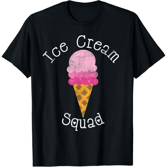 Ice Cream Squad - Ice Cream Cone Lovers T-Shirt100% cotton short-sleeved shirt for both men and women