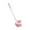 Pink, variant on Long 19 Inch Toilet Brush with Upward Stiff Bristles, Edge Cleaning Tool, Non-Slip Ergonomic Grip & Ventilated Hangable Design for Quick Drying (Pink)