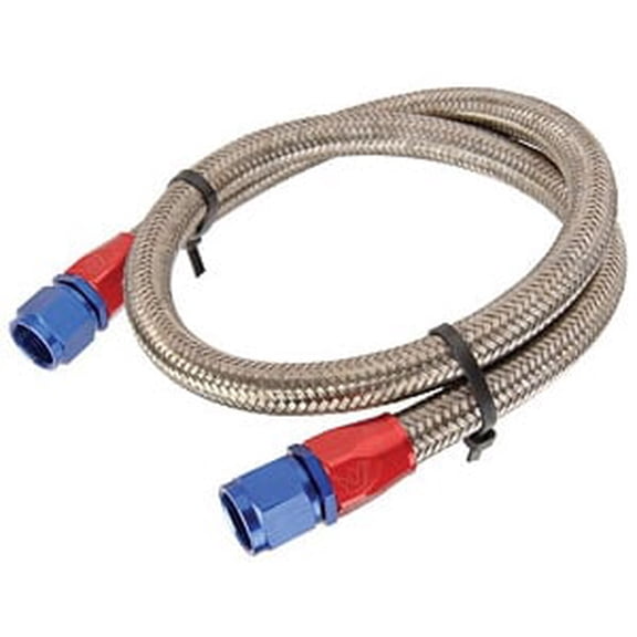 JEGS 100622 Pro-Flo 200 Hose Assembly -8 AN x 2 ft. Long Red/Blue Straight Femal