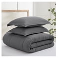 thumbnail image 5 of YOSITiuu - Mills Waffle Charcoal Comforter Set - Comforter + One Standard Pillow Case - Charcoal Waffle Weave - Comforter (68 x 88in.) and Pillow Case (26 x 20in.) - Cotton, 5 of 6