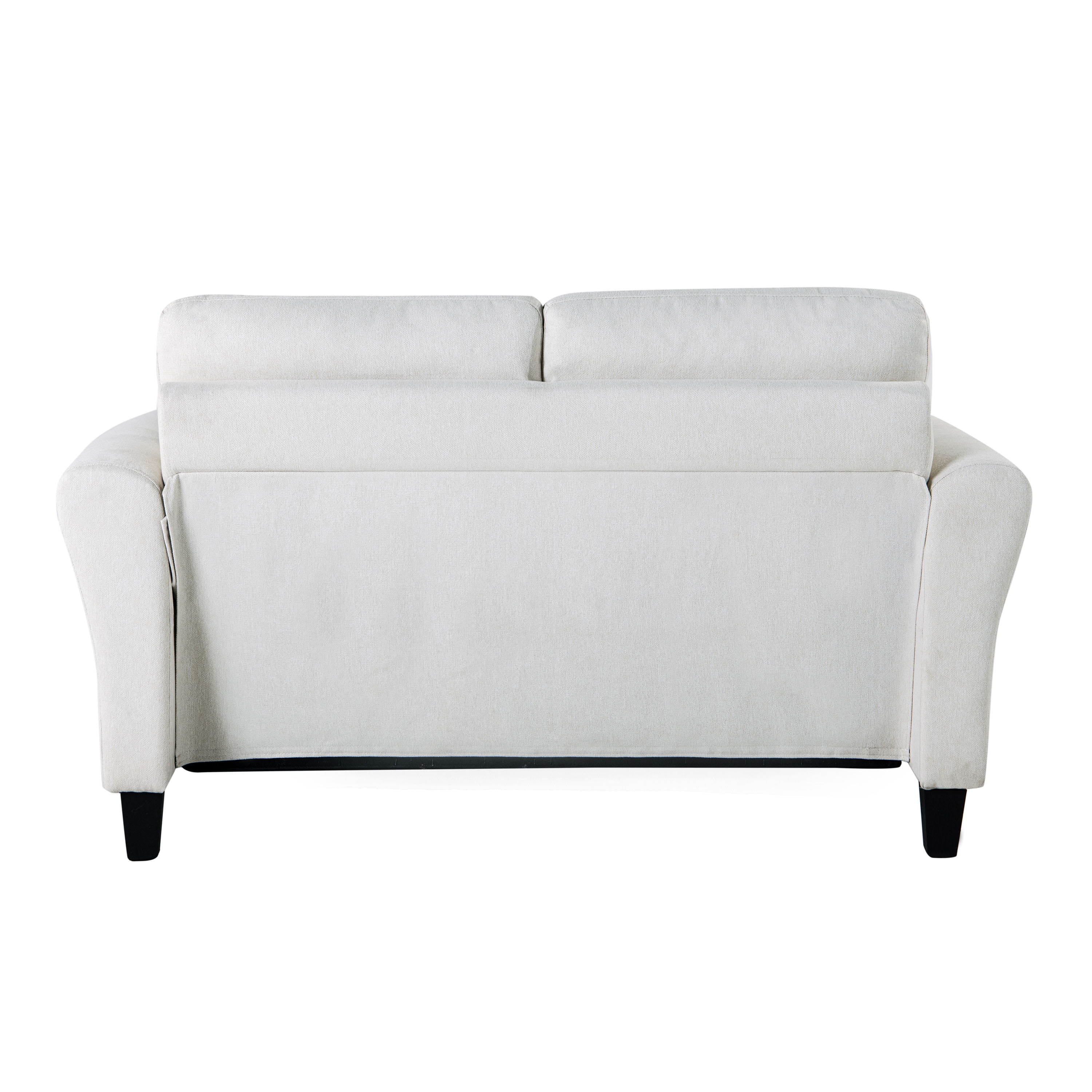 Lifestyle Solutions Alexa Loveseat with Rolled Arms, Oyster Fabric